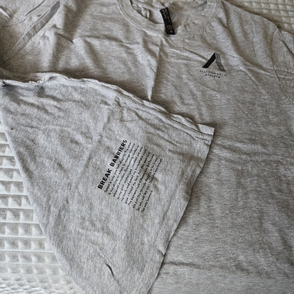 Athleta Heather Gray Crew Neck Tee - Picture 3 of 3